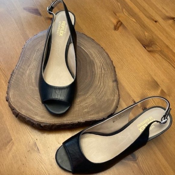 Real Black Leather Sandals - Picture 1 of 9